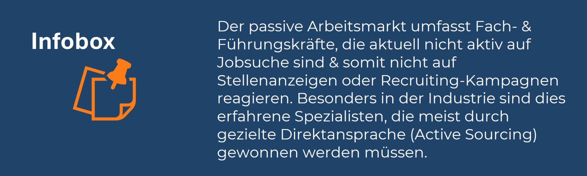 Infobox: Definition passiver Arbeitsmarkt.