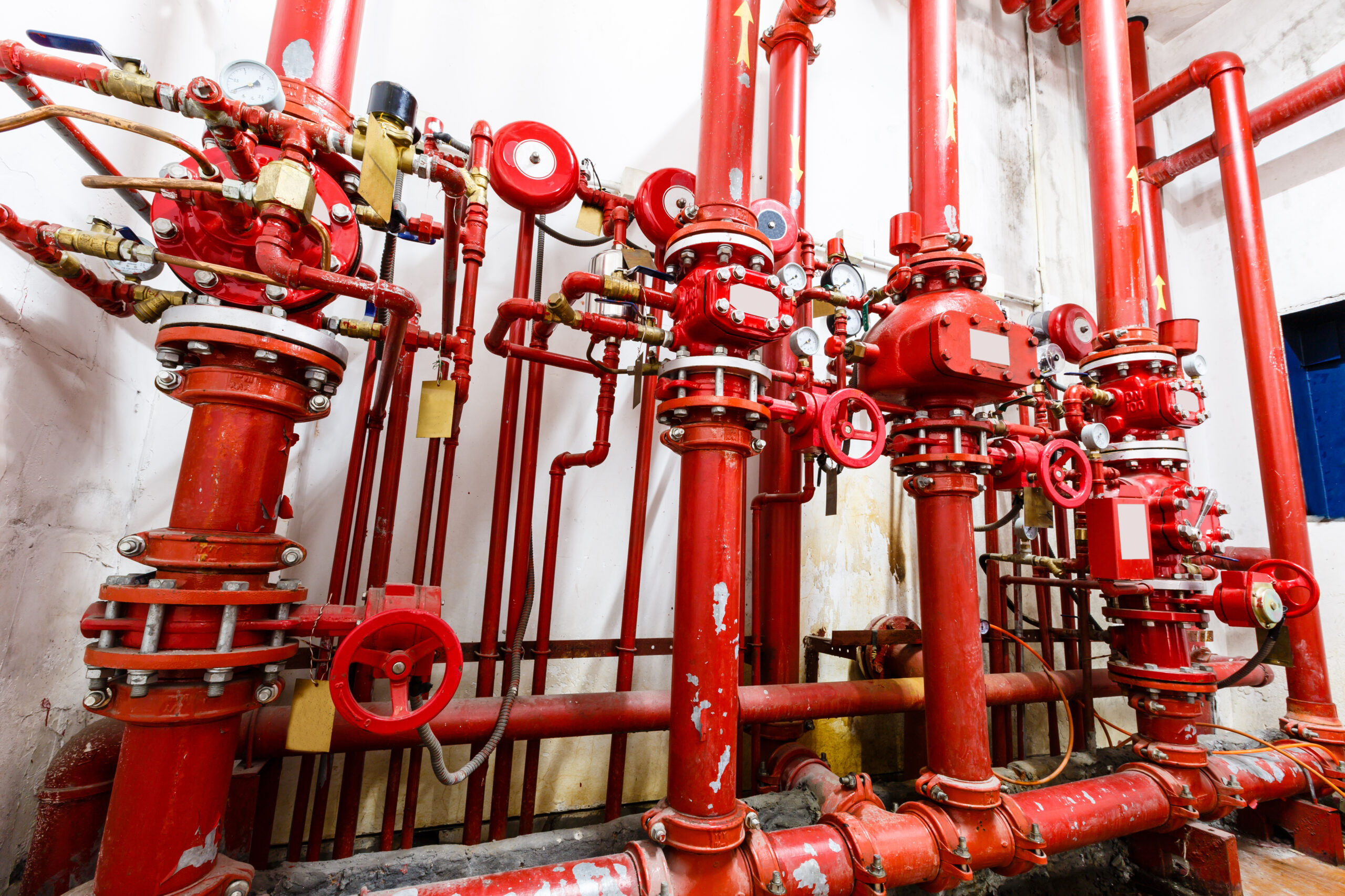 Kritischer Teil einer automatischen Sprinkleranlage zur Brandbekämpfung.